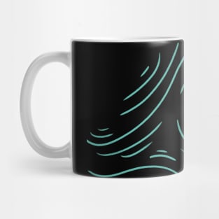 Wavy ocean fabric Mug